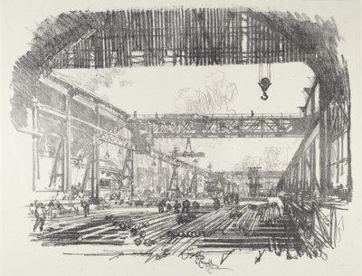 Stålstenger for skjell, 1916. av Joseph Pennell