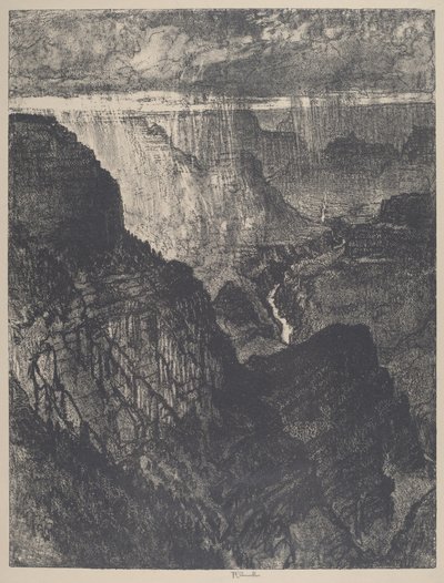 Storm i Grand Canyon, 1912. av Joseph Pennell