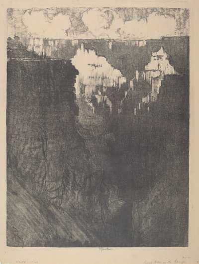 Sunset Cities in the Canyon, 1912. av Joseph Pennell
