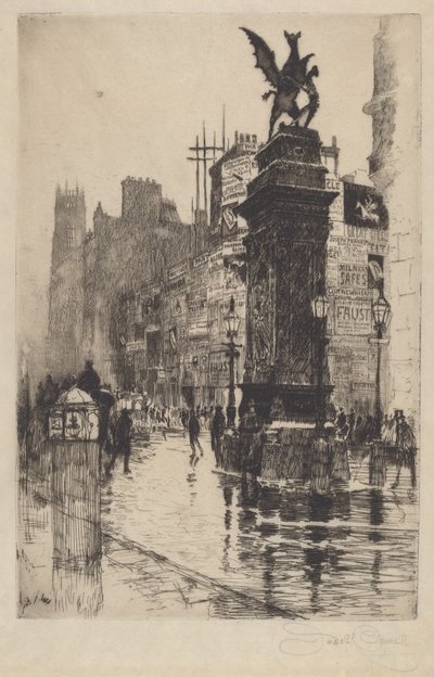 Temple Bar av Joseph Pennell