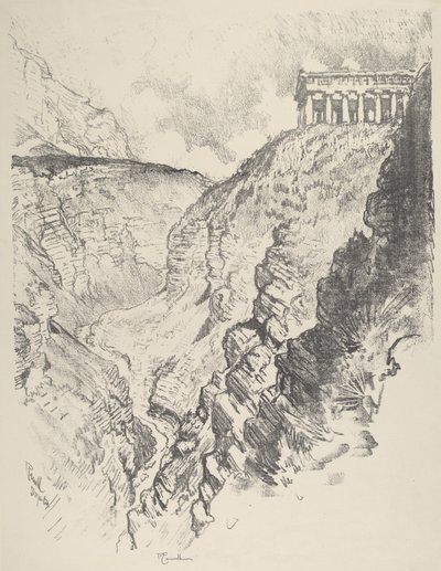 Tempel over kanonen, Segesta av Joseph Pennell