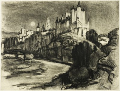 Alcazar, Segovia av Joseph Pennell