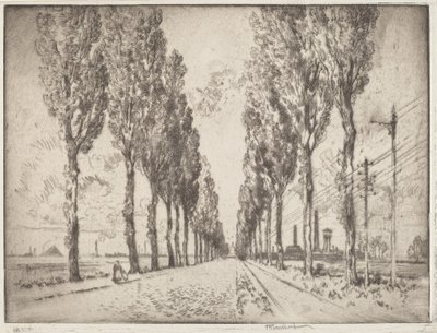 The Avenue, Valenciennes av Joseph Pennell