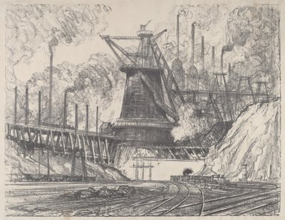 The Big Mill, Gary, Indiana av Joseph Pennell