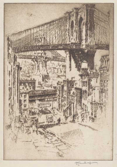 The Bridges, fra Brooklyn av Joseph Pennell