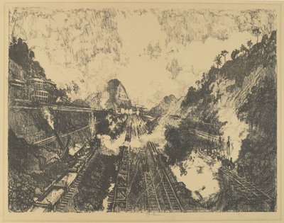 Kuttet. Ser mot Ancon Hill av Joseph Pennell