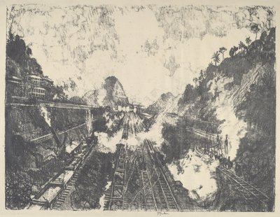 The Cut, ser mot Ancon Hill av Joseph Pennell