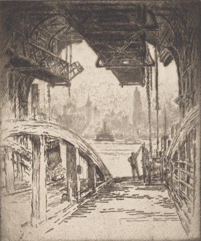 Fergehuset, 1919. av Joseph Pennell