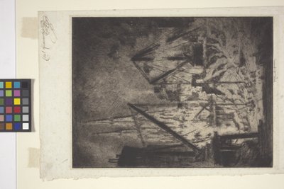 Fundamentene ved katedralen (etsing og tørrpunkt) av Joseph Pennell