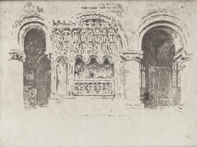 Grunnleggerens grav, Church of Saint Bartholomew the Great, 1903. av Joseph Pennell