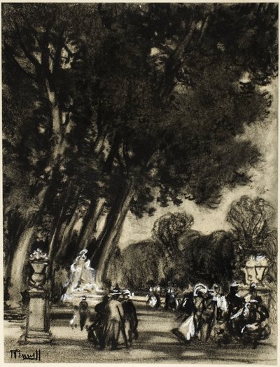 The Garden of the Island, Aranjuez av Joseph Pennell