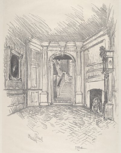 The Hall, Stenton av Joseph Pennell