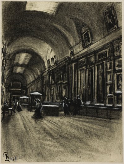 The Long Gallery, Prado av Joseph Pennell