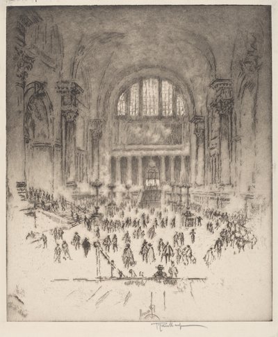 The Marble Hall, Pennsylvania Station, New York av Joseph Pennell
