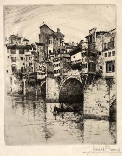 Ponte Vecchio, 1883. av Joseph Pennell