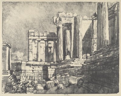 The Propylaea, Athen, 1913. av Joseph Pennell