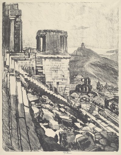 Nikes tempel, Athen av Joseph Pennell