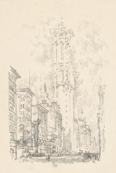 Times Building av Joseph Pennell