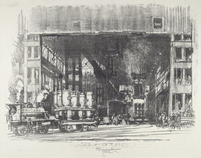 Urnene, støping av store skjell, 1916. av Joseph Pennell