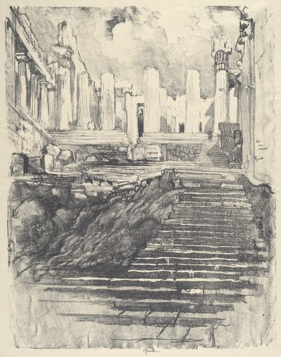 Veien opp til Akropolis av Joseph Pennell