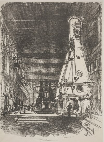 The White and Black Hammers (litho) av Joseph Pennell