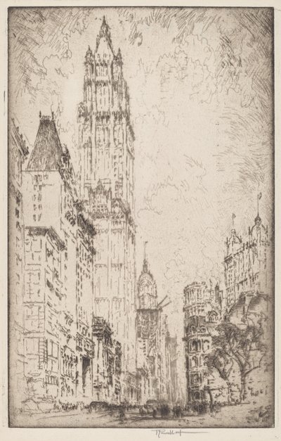 Woolworth-bygningen av Joseph Pennell