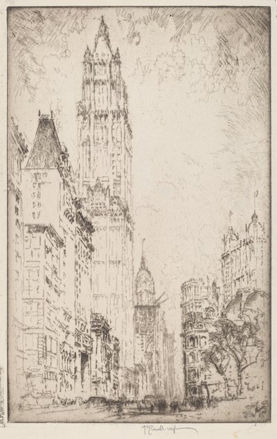 Woolworth-bygningen av Joseph Pennell