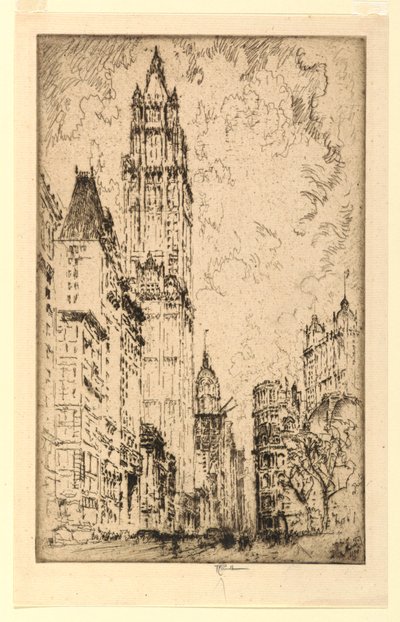 Woolworth-bygningen av Joseph Pennell