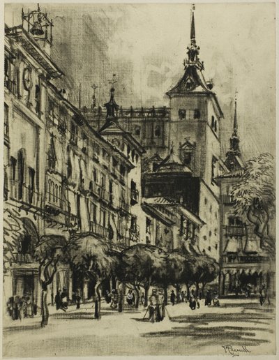 Zocodover, Toledo av Joseph Pennell