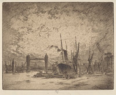 Tower Bridge, kveld av Joseph Pennell