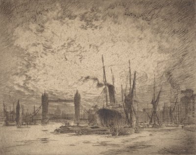 Tower Bridge, kveld, 1905. av Joseph Pennell