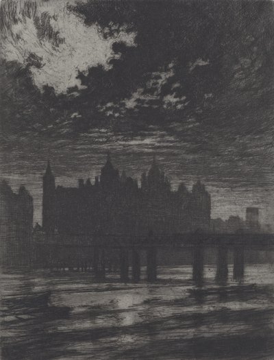Whitehall Court, 1903. av Joseph Pennell