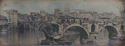 Ponte Rotto Pontus Aemilius, Roma, 1842. av Joseph Philibert Girault De Prangey