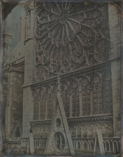 Rose Window, Notre-Dame-katedralen, Paris, 1841. av Joseph Philibert Girault De Prangey