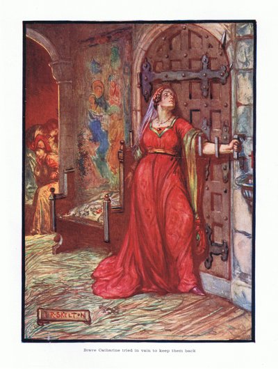 Modige Catherine prøvde forgjeves å holde dem tilbake, 1910 av Joseph Ratcliffe Skelton
