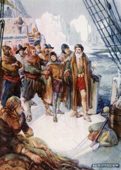 Disse grusomme mennene hadde til hensikt å få Hudson i drift på det iskalde vannet av Joseph Ratcliffe Skelton
