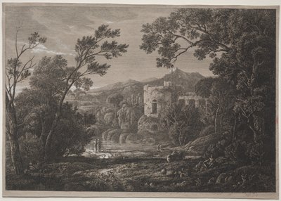 En italiensk utsikt, ca. 1810 . av Joseph Rebell