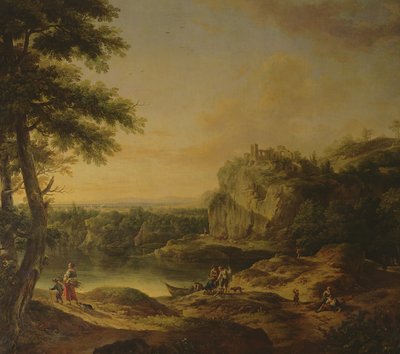 Landskapsscene, av Joseph Rosa or Roos