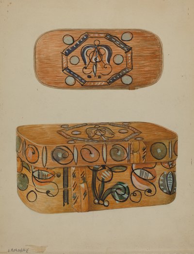 Pa German Box, ca. 1937. av Joseph Rothenberg