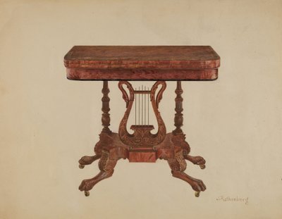 Bordlyre sokkel, 1936. av Joseph Rothenberg