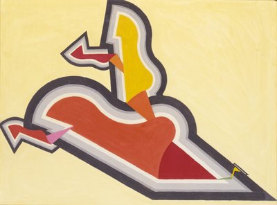 Studie i Rhythm: Red and Gold, ca. 1934. av Joseph Schillinger