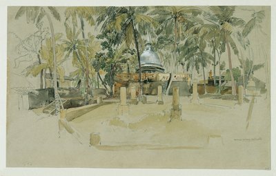 Buddhisttempel på Ceylon (Sri Lanka) av Joseph Selleny