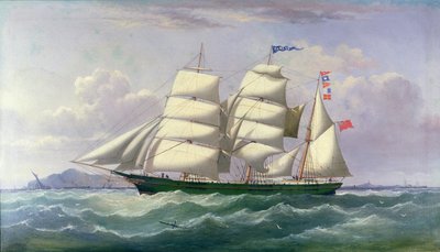 Barquentine Pawnee i Irskehavet av Joseph Semple