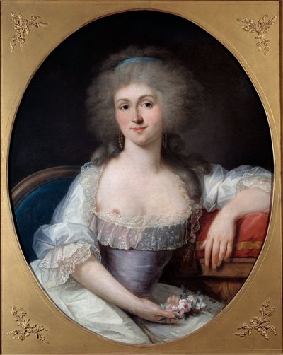 Portrett av Marie Therese Louise de Savoie Carignan, prinsesse de Lamballe (1749-1792) Maleri av Joseph Siffred Duplessis (1725-1802) (Joseph-Siffred, Joseph Siffrede, Joseph-Siffrede, Joseph Siffrein, Joseph-Siffrein) Metz-museet fra 1700-tallet Fine Arts av Joseph Siffred Duplessis