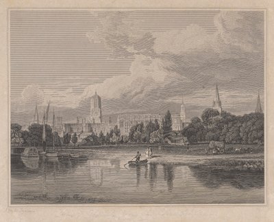 sør Utsikt over Christ Church, etc. fra Meadows... av Joseph Skelton