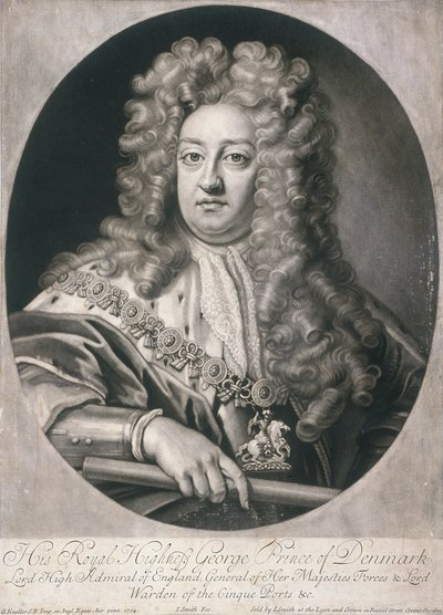 Ovalt portrett av George, Prins av Danmark, 1704 av Joseph Smith