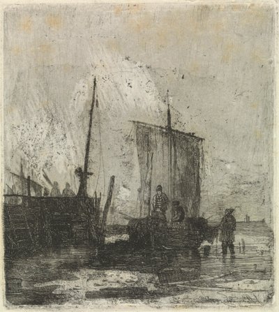 Båter i en brygge av Joseph Stannard