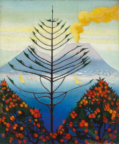 Capri (olje på lerret) av Joseph Stella