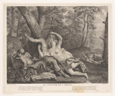 Landschap setter Venus i Adonis The power of Love (tittel på objekt) av Joseph Vanloo