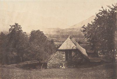 Argelès-dalen nær Despourreins-gården. St-Sauveur, 1853. av Joseph Vigier